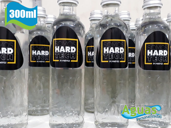 Agua Personalizada 300ml garrafa de vidro